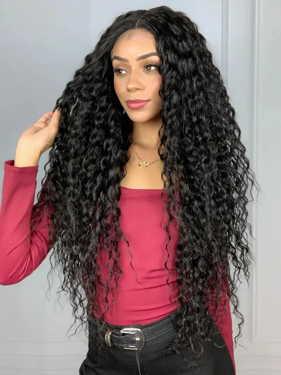 Lace Front Mariana Cacheada Castanho Escuro