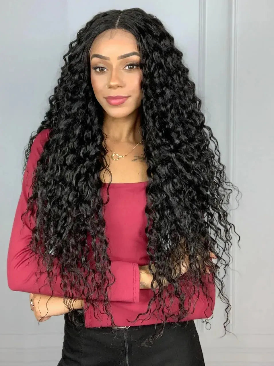 Lace Front Mariana Cacheada Castanho Escuro