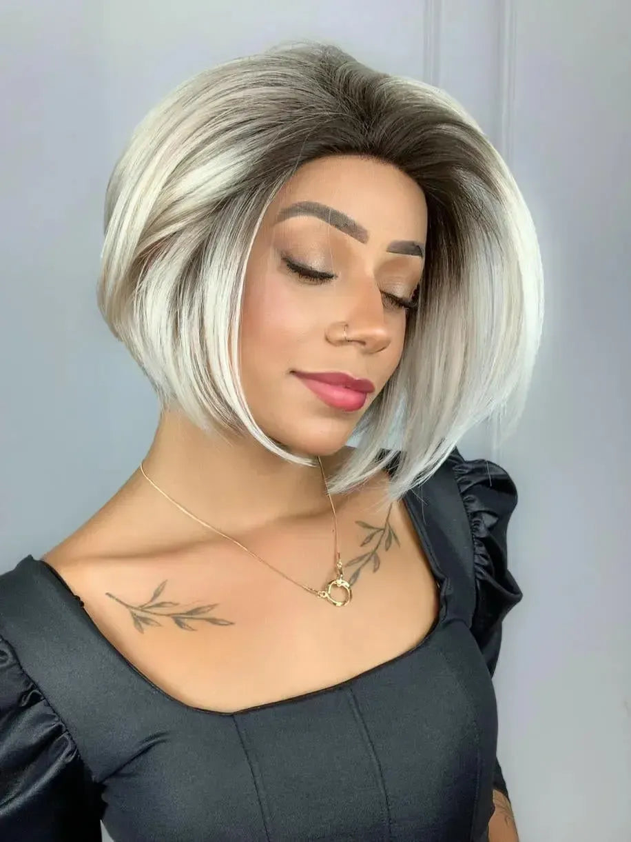 Lace Front Patricia Platinado 1001c