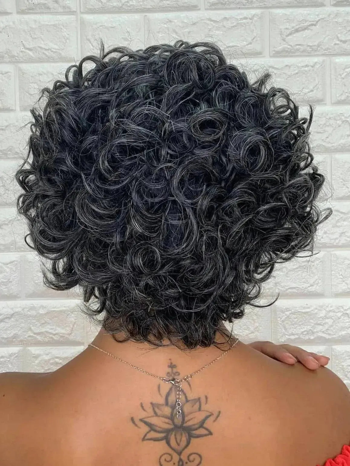 Peruca Lace Part Cabelo Humano Grisalha Cacheada Michelle