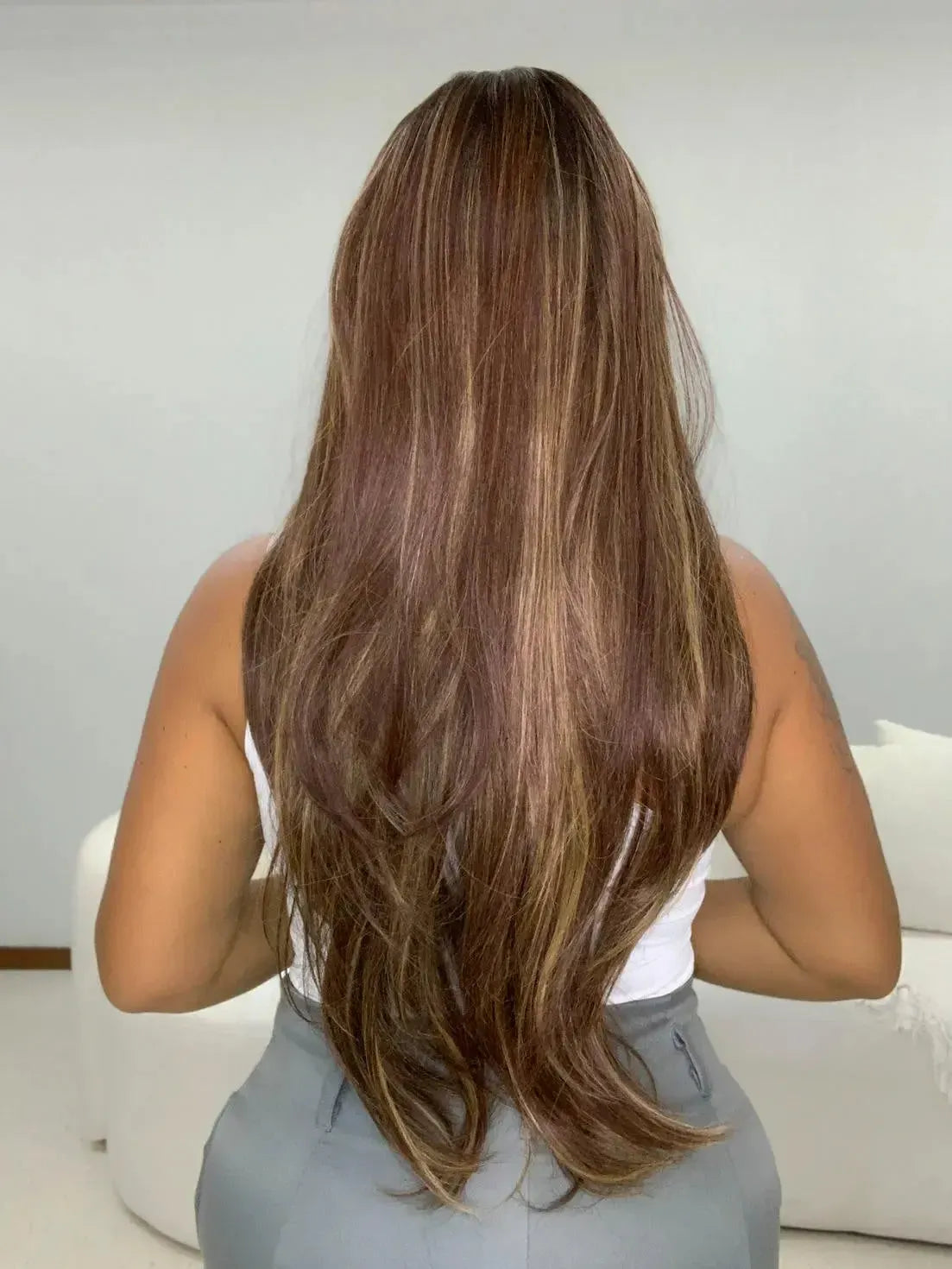 Peruca Miriam Castanho Luzes Franja (Premium)