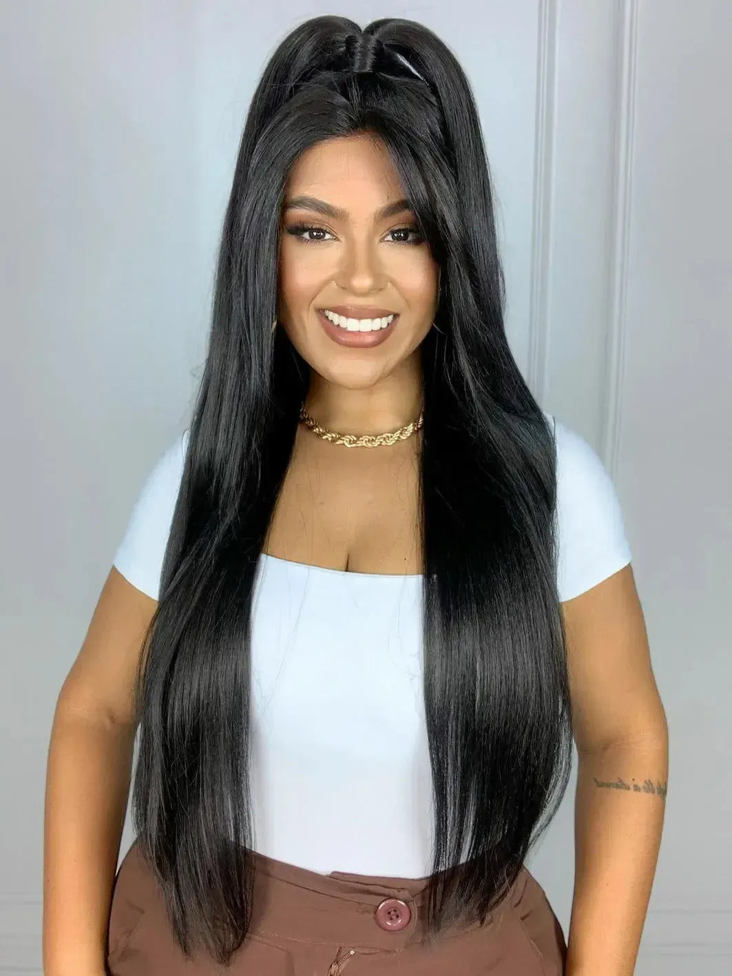 Lace Front Freda Castanho Escuro