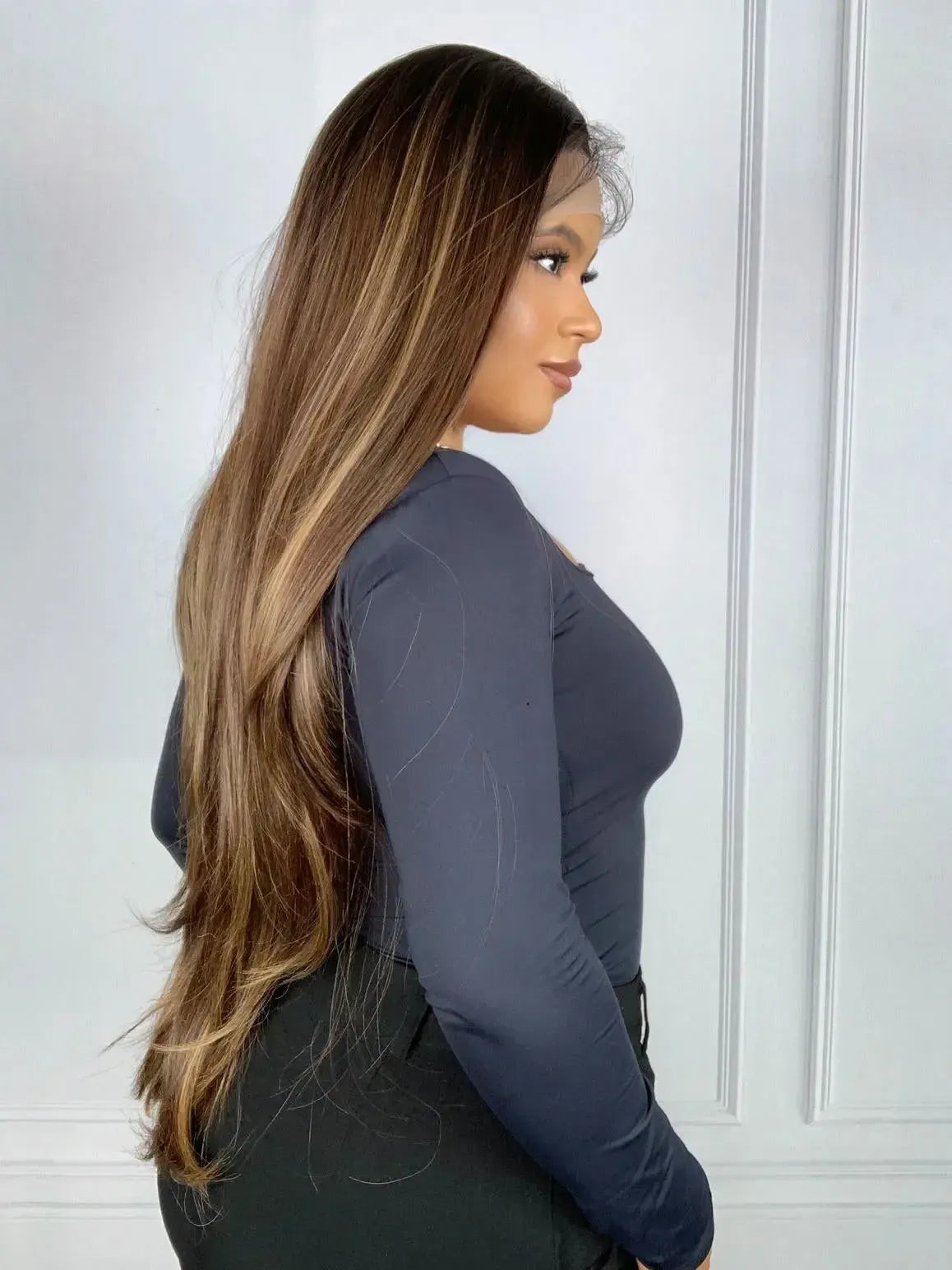 Lace Front HD Beyonce Castanho Luzes - Repartição Livre 13x4