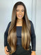 Lace Front HD Beyonce Castanho Luzes - Repartição Livre 13x4
