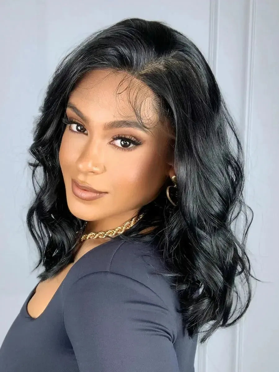 Lace Front HD Lilah Preta Ondulada - Repartição Livre 13x7