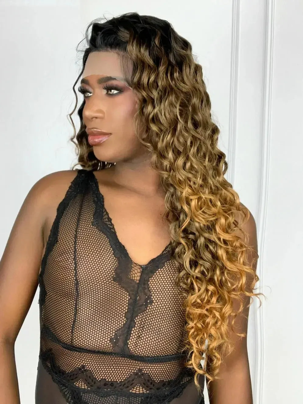 Lace Front Tela HD Italia Castanha Luzes 4/27S - Repartição Livre 13x4